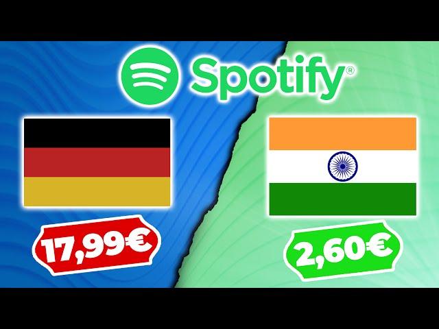 Spotify günstiger über VPN Indien!