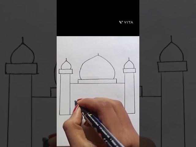 how to draw a easy Taj Mahal # shorts #