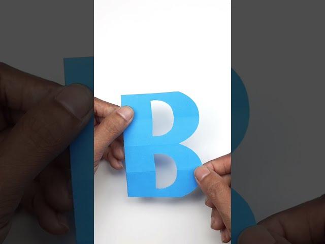 Paper Letter Cutting "B" Without Template #Shorts