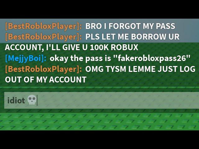 dumbest roblox scammer 