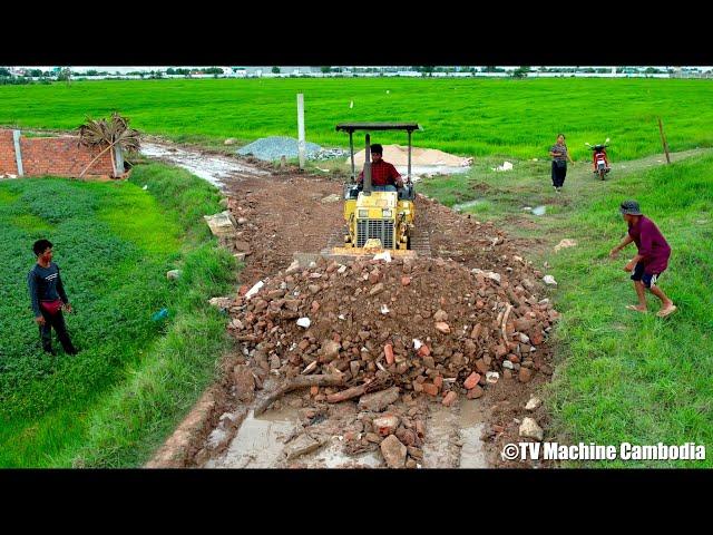 SO Beautiful Building Foundation Countryside Walk Road Dozer Pushing & Grading Concrete Millings