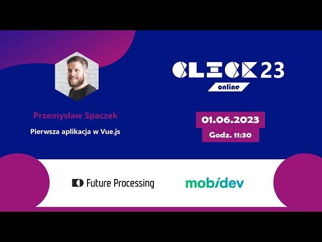 ⌨ Pierwsza aplikacja w Vue.js - Przemysław Spaczek