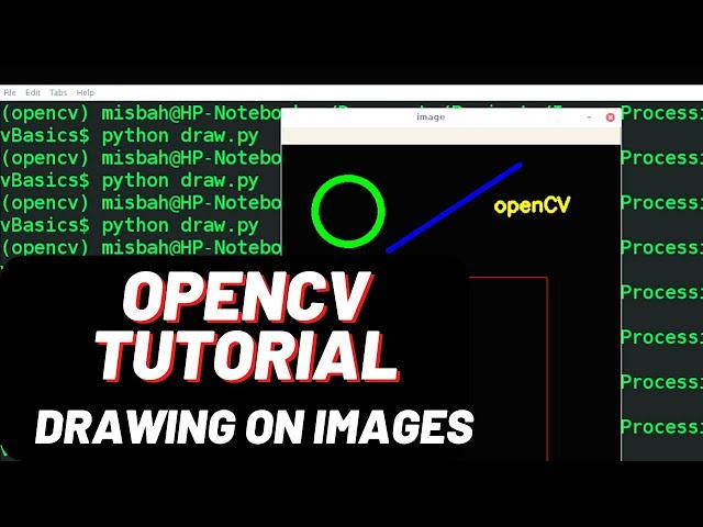 OpenCV Tutorial Part-3 : Drawing on Images (Circle Rectangle Text) - with code