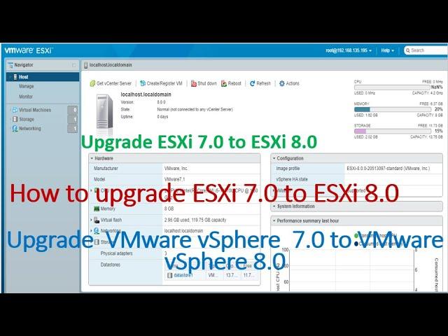 How to upgrade ESXi 7.0 to ESXi 8.0 | How to upgrade VMware vSphere 7.0 to VMware vSphere 8.0