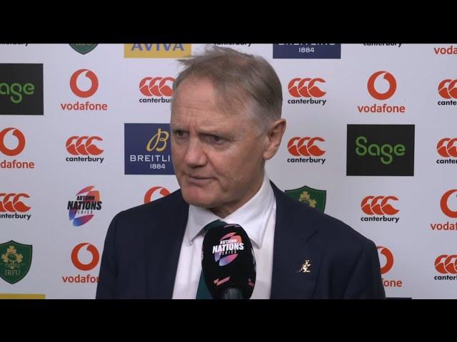 Joe Schmidt after Australia's narrow defeat in Dublin