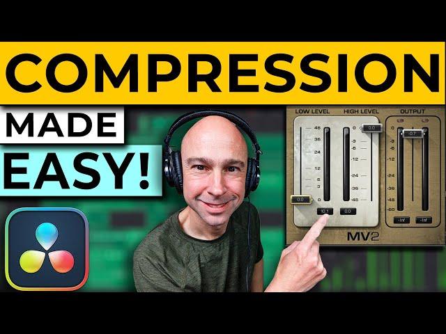 EASY Audio Compression  in DaVinci Resolve 18 | Waves MV2  