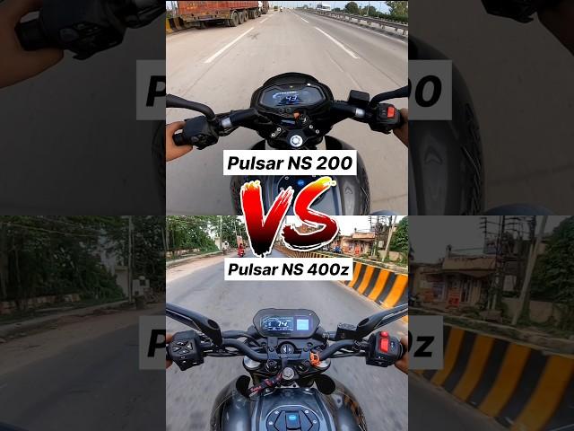 Pulsar NS 200 vs NS 400z  Gear Challenge #shorts #ns400z