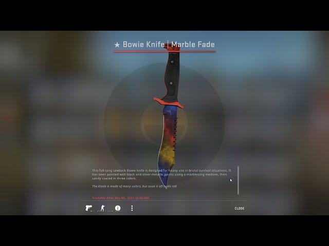 Unboxing bowie knife marble fade fac new in 4 cases