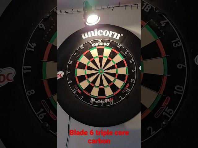 Blade 6 triple core carbon dartboard set up