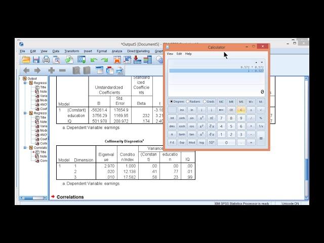 V14.5 - Evaluating Multicollinearity (Tolerance & Variance Inflation Factor) in SPSS