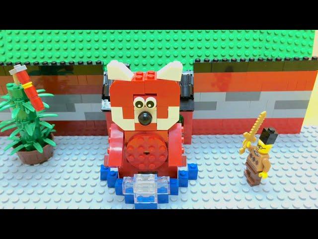 Turning Red in Lego (stop motion animation)