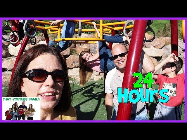 24 HOURS On A Playground (KidFavorite) / That YouTub3 Family | The Adventurers