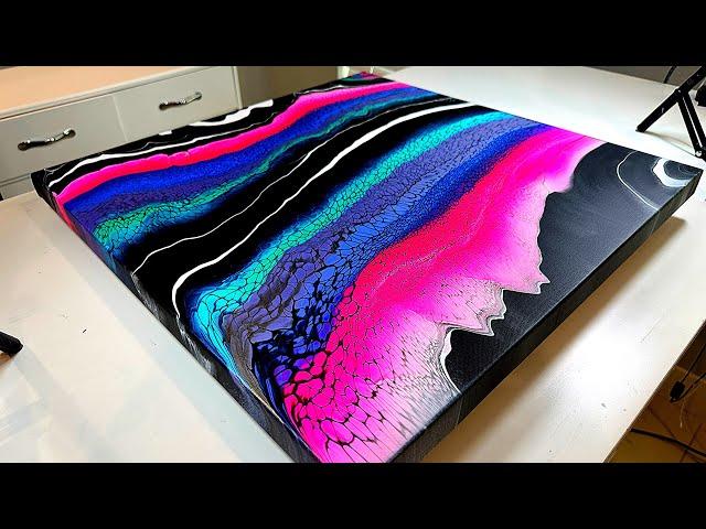 WATCH How I Fix a Vibrant Fluid Art Acrylic Paint Pour Mistake