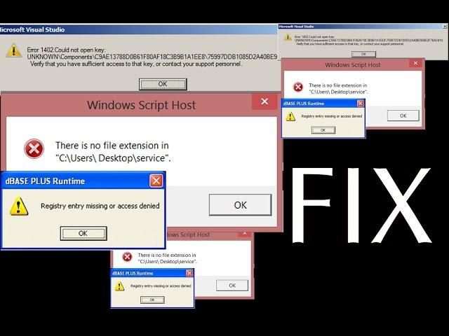 System error  fix( system registry error or .exe error ) windows 10, 8 and 7