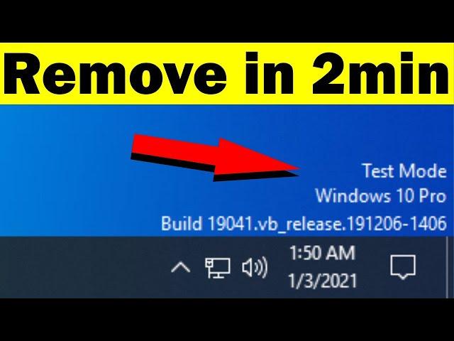 How to Remove Test Mode Windows 10 Pro