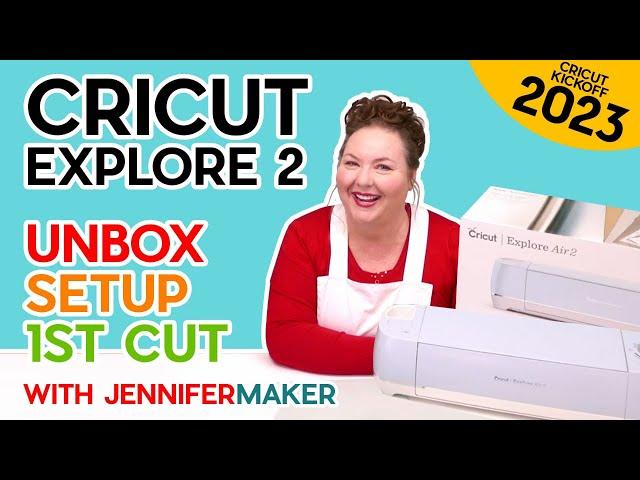 Cricut Explore Air 2 for Beginners: Unbox, Setup, & First Cut! (CRICUT KICKOFF Day #1)