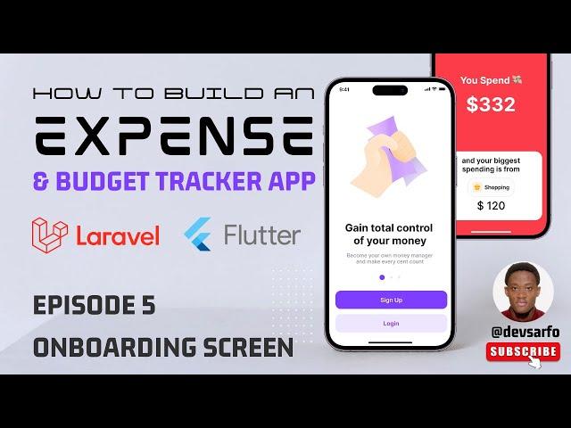 Episode 5: Penger (Expense Tracker App) - Onboarding Screen