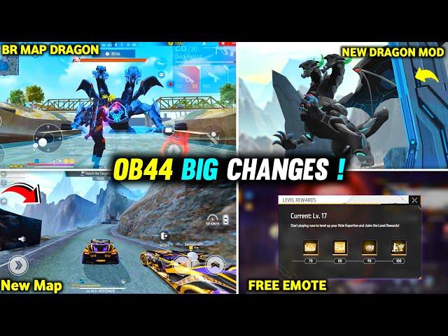New Changes OB44 Upcoming Update  Free Fire New Map New BR Big Dragon Game Ob44