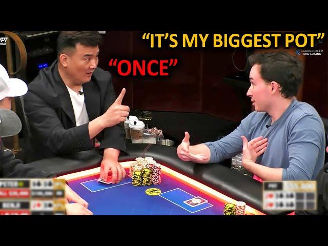 Biggest Pot Of His Life But Opponent Says ONCE @HustlerCasinoLive