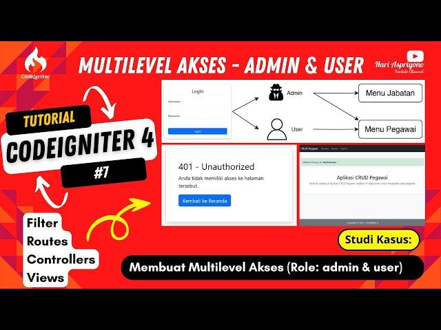 Tutorial Codeigniter 4: Membuat Multilevel Akses Pengguna Pada CRUD Pegawai (Role: Admin & User)