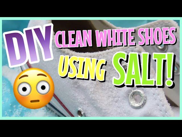 HOW TO CLEAN WHITE SHOES USING SALT?!! | DIYholic