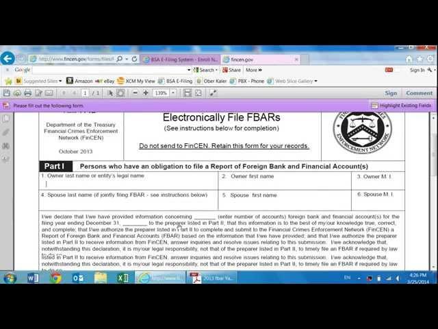 How to File the FBAR Yourself