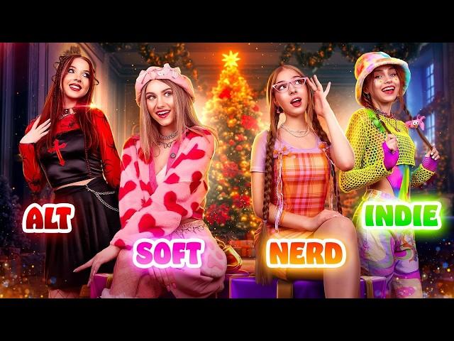 Quadruplets on Winter Holidays! Alt Girl, Soft Girl, Nerd and Indie Kid Ruined Christmas