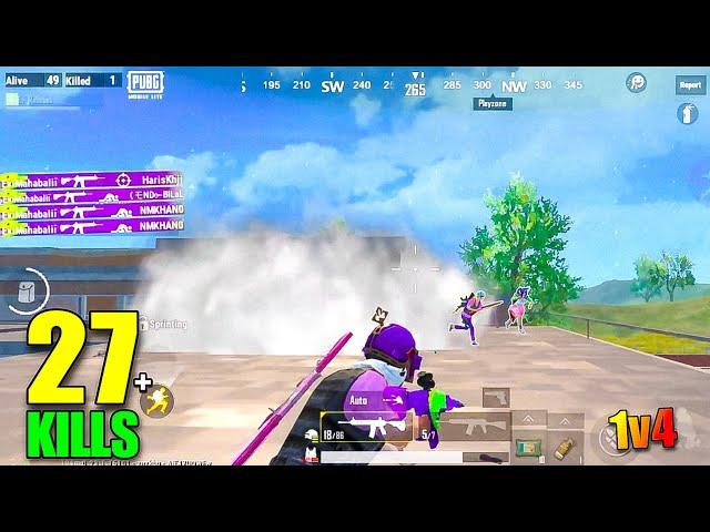 27 Kills Solo vs squad rush gameplay | Pubg mobile lite - INSANE LION