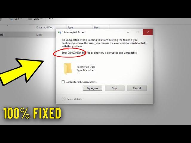 Fix An unexpected error is keeping you from deleting / copying / moving the folder / file in Windows