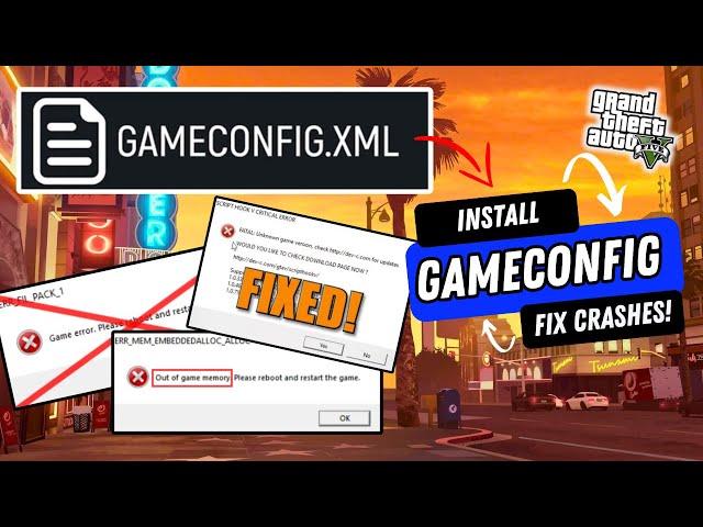 How to install gameconfig for GTA 5 1.0.3095.0 version | Where to find and download GAMECONFIG 3095!