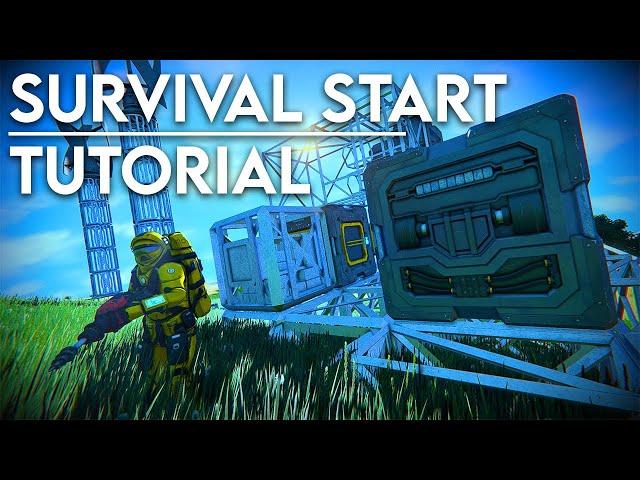 SURVIVAL START TUTORIAL - Space Engineers (Vanilla)