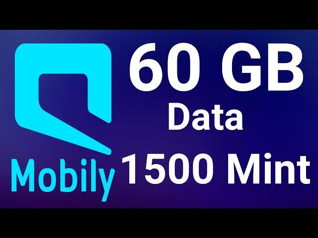 Mobily Sim 60GB Monthly Internet Packages 1500 National Minutes 30 day