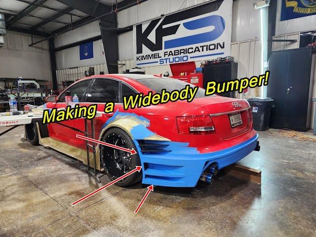 Audi Widebody Build 7 - Rear Flares and Back Bumper Fiberglass