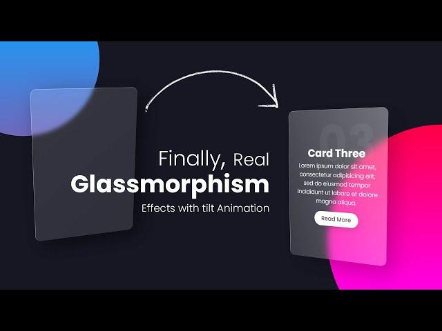 Real Glassmorphism Card Hover Effects | Html CSS Glass morphism  Effects