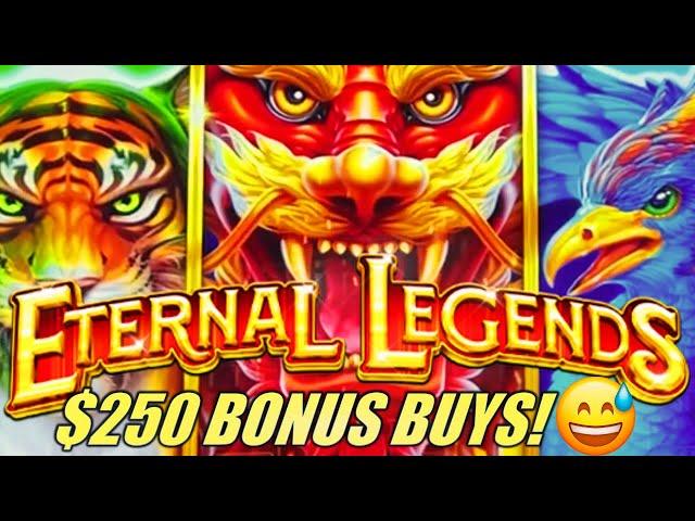 NEW!! $250.00 BUY A BONUS! I HAD TO TRY! ETERNAL LEGENDS Slot Machine (Aristocrat Gaming)