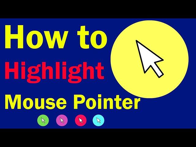 How to Highlight Mouse Pointer Windows 10 Bangla Tutorial 2021