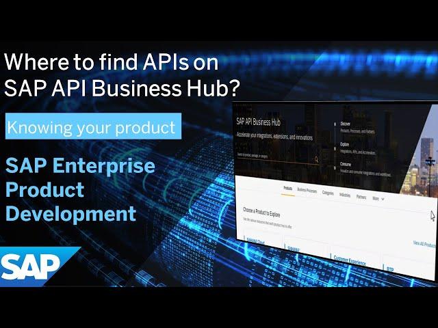 Where to find APIs on SAP API Business Hub