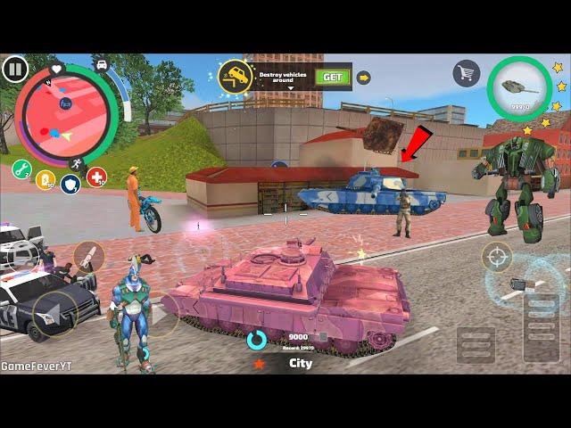 Rope Hero: Vice Town (Pink Tank Destroy Russian Army Tanks) Rope Tank Army - Android Gameplay HD