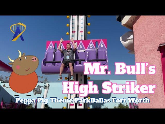 Mr  Bull's High Striker at Peppa Pig Theme Park Dallas Fort Worth