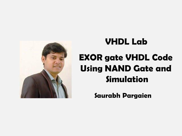 How To Write VHDL Code for EXOR gate using NAND gate