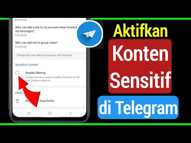 Cara Mengaktifkan Konten Sensitif Di Telegram-Android/ios| mengatasi telegram tidak bisa ditampilkan