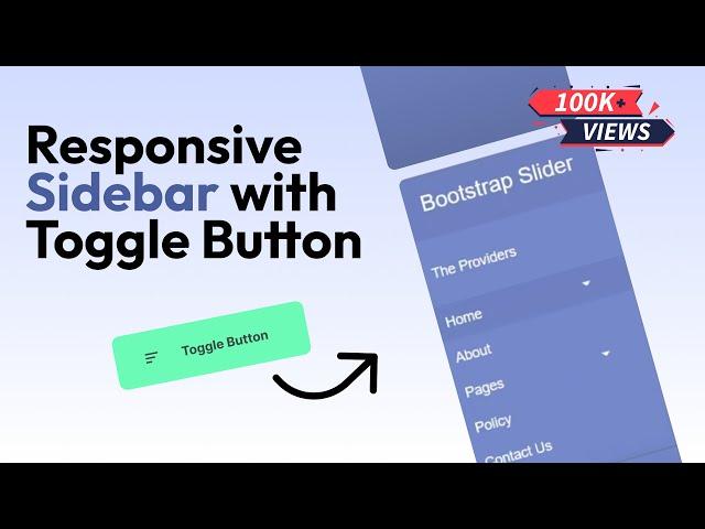 Bootstrap 4 Sidebar Menu Responsive with Sub menu | Create Responsive Side Navigation | Source File