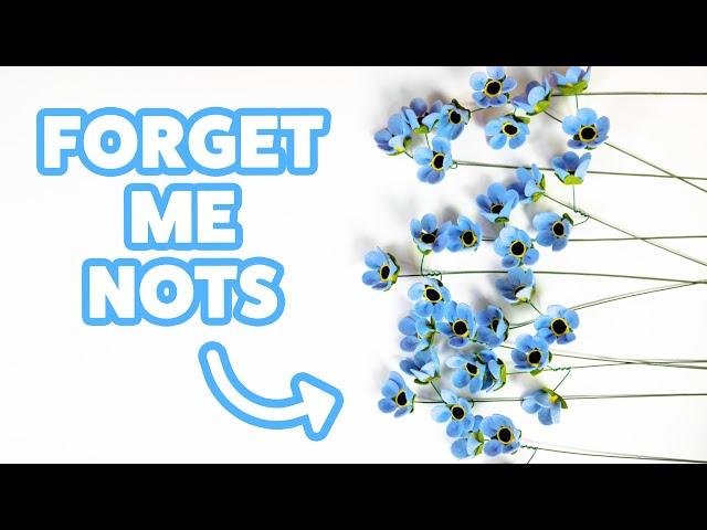 Forget Me Not Felt Flower Tutorial |  DIY Felt Flower Forget Me Nots