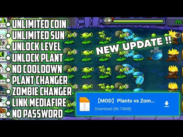 Plants vs Zombies Mod Menu v2.9.09 Unlimited Everything (PvZ Mod Menu 2.9.09) New Update !!