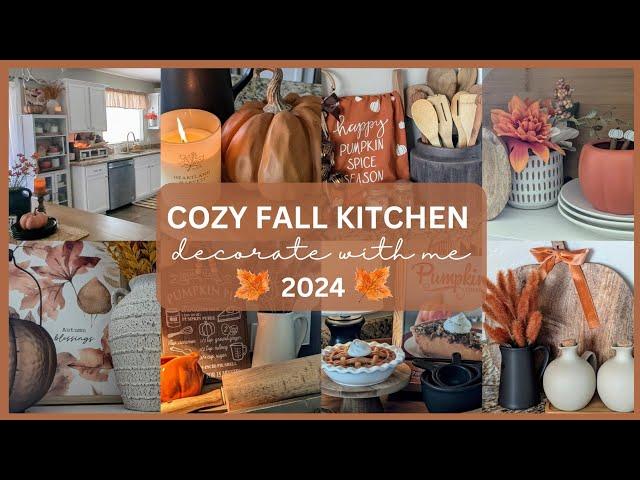 NEW! 2024 FALL KITCHEN DECORATE WITH ME! COZY FALL FARMHOUSE DECORATING IDEAS│FALL HOME DECOR 