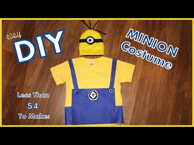 Easy DIY Minion Costume - Less than $4 To Make! - Great Last Minute Halloween Costume