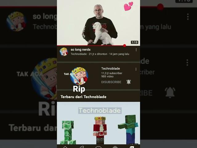 rest in peace Technoblade player legenda minecraft #shorts #short #technoblade #rip