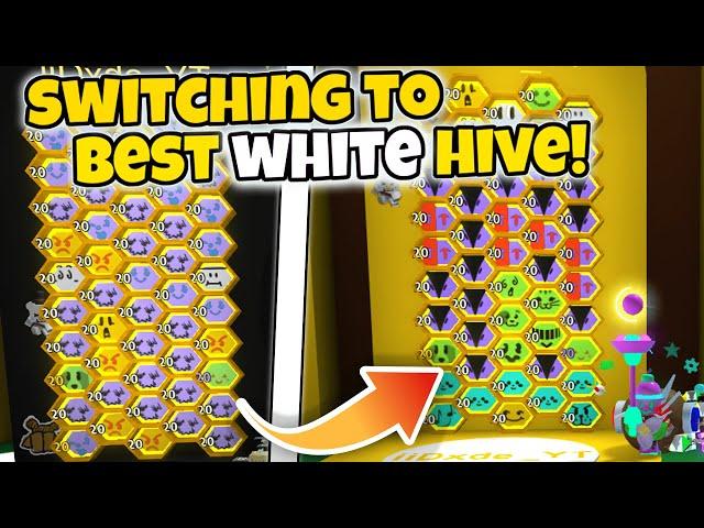Switching Hive Colors To BEST White Hive in Bee Swarm Simulator!