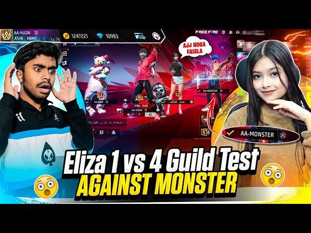 India Top 1 Guild Test  Eliza 1 vs 4 Guild Test Against Monster Gone Wrong  - Garena Free Fire