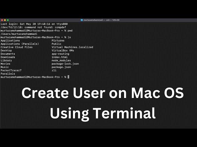 How to create User on Mac OS using Terminal